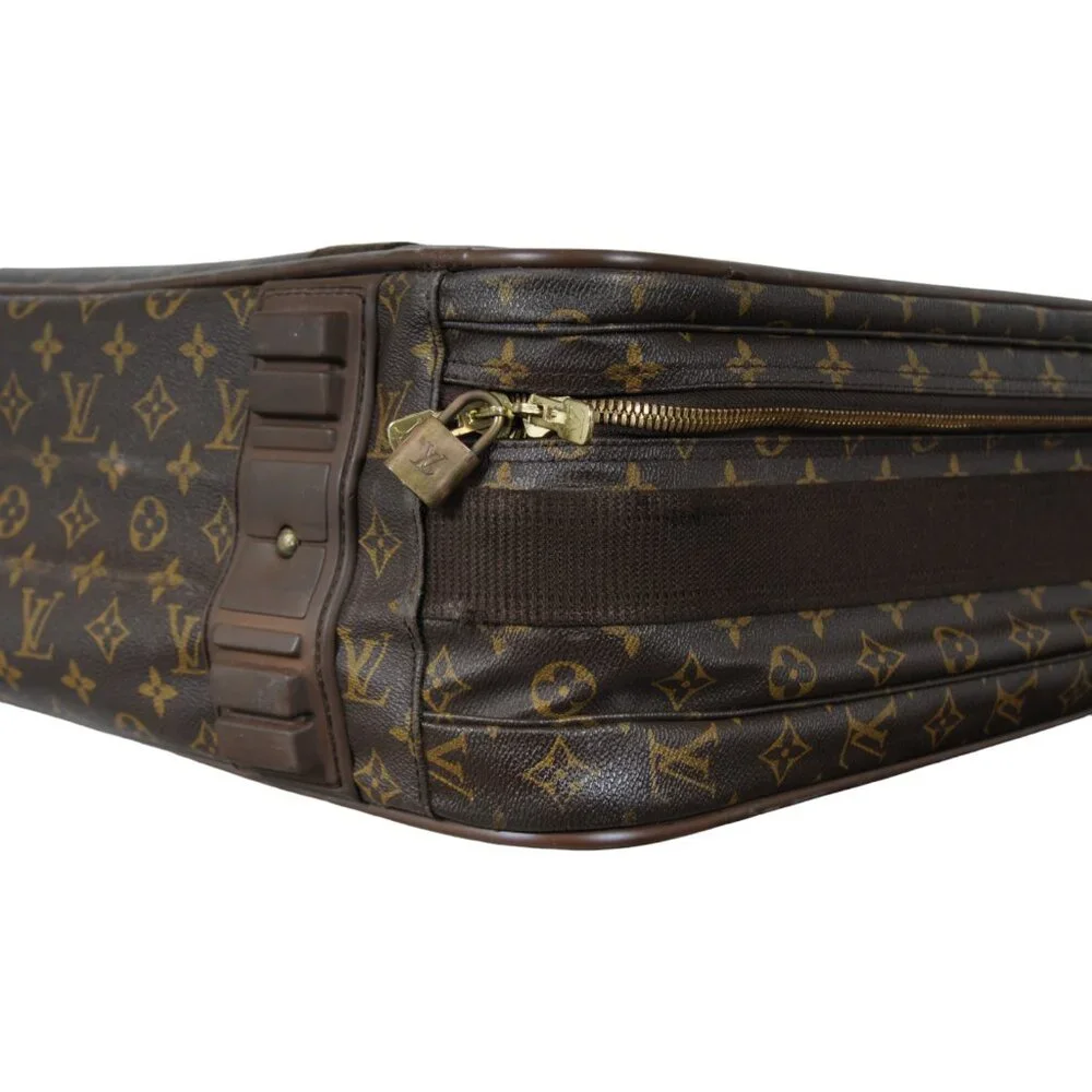 Louis Vuitton Satellite 65 Brown Monogram Suitcase Travel Luggage Trunks Suitcas